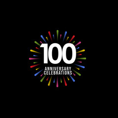 100 Years Anniversary Celebration Vector Template Design Illustration