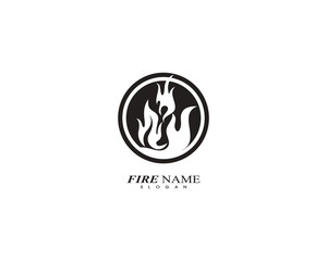 Fire flame logo icon template