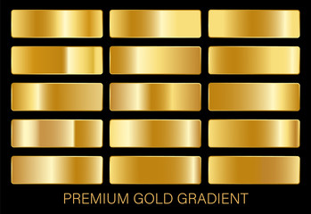 gold gradient vector palette for background template - obrazy, fototapety, plakaty
