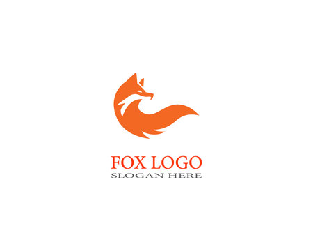 Creative fox head logo symbol vector design