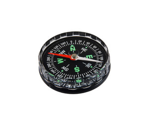 Black compass isolated on white background