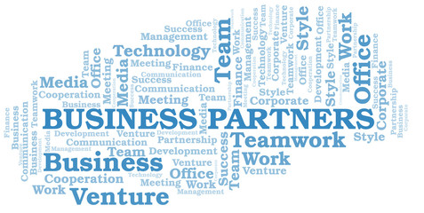 Obraz premium Business Partners word cloud. Collage made with text only.