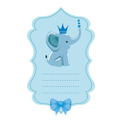 baby shower card with little elephant