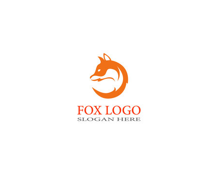Creative fox head logo symbol vector design