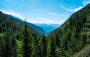 Beautiful landscape mountains in summer at Parc Natural del Comapedrosa, Andorra