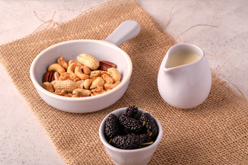 Granola healthy food with mulberry and peanut