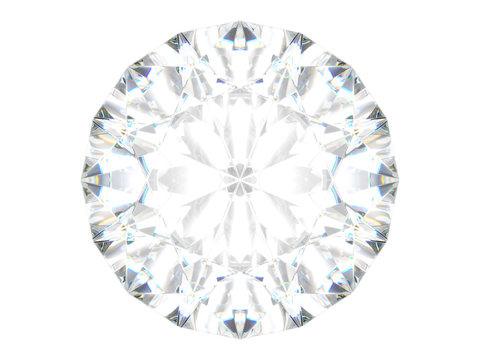 Big diamond crystal top view
