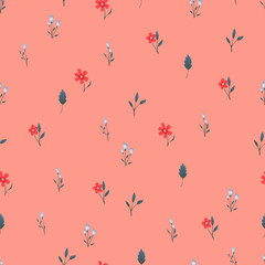Seamless pattern Vector floral design with roses . Romantic background print