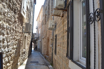 narrow streets of old city