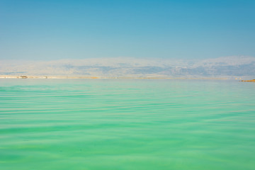 Israeli coast of the Dead Sea Ein Bokek Israel