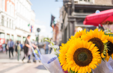 Market Flowers on Dublin Streets.