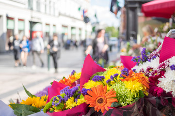 Market Flowers on Dublin Streets.