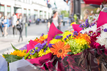 Market Flowers on Dublin Streets.