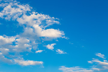 blue sky with clouds. place to insert text. natural background