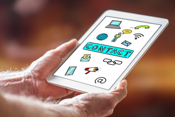 Contact concept on a tablet