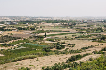 Nature landscape of a field in Malta 