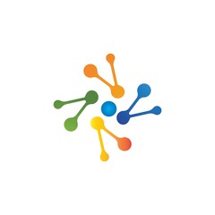 molecule logo vector
