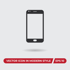 Smartphone vector icon in modern style for web site and mobile app