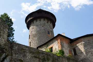 Fototapeta na wymiar Sovinec, Czech Republic / Czechia - tower - detail of historical castle from medieval age