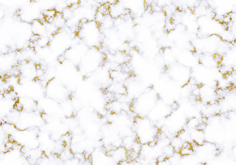 White marble texture with golden foil elements. Abstract vector background. Perfect for wedding invitations, business cards, posters, flyers or other design purposes.