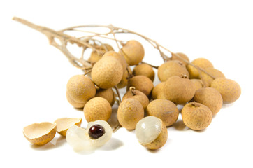 longan isolated on white background