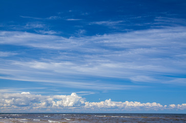 Fototapeta premium Natural sky and sea background