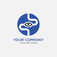 Fototapeta premium Logo design template for intestinal health specialists