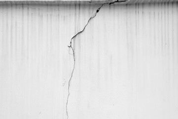 white wall with crack