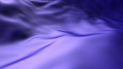 Blue wave background. Abstract 3d illustration of blue liquid background. Silk texture. Cloth, velvet, amber, oil.