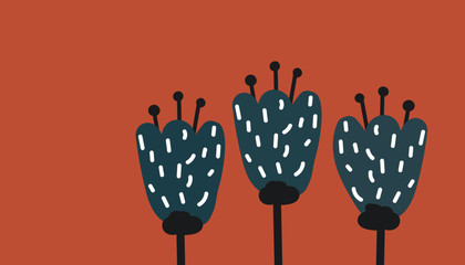 Hand painted colorful floral composition. Vintage style 