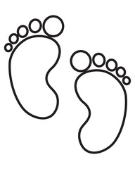 Baby feet Line icon