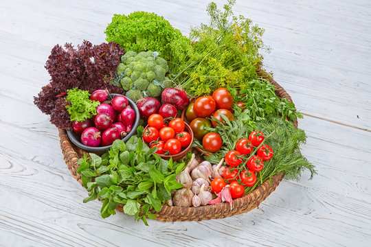 Composition of fresh vegetables