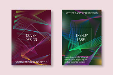 Vibrant cover design with colorful chaotic backdrop. Trendy brochures or packaging backgrounds.