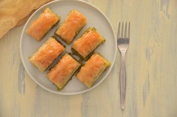 traditional turkish dessert, baklava