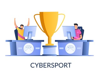 Cybersport vector concept for web banner, website page