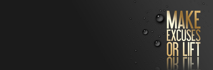 Magazin Flyers Illustration Template Trainer MAKE EXCUSES OR LIFT