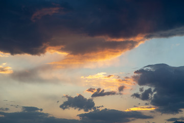 blue sky with clouds. place to insert text. natural background