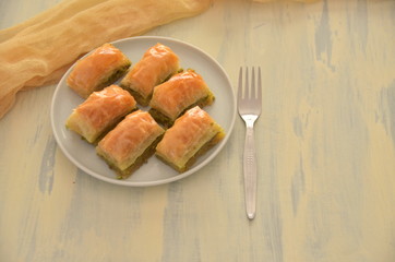 traditional turkish dessert, baklava