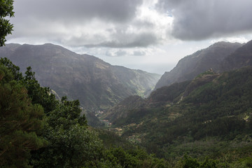 Views from Miradouro da Encumeada in Madeira (Portugal)