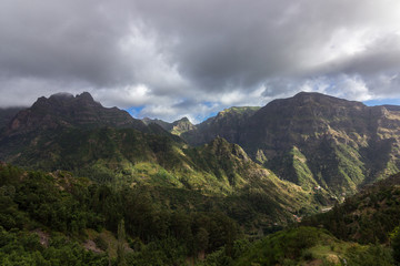 Views from Miradouro da Encumeada in Madeira (Portugal)