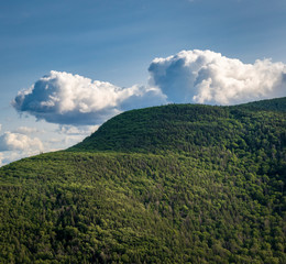 Catskill Mountain in Summer with Clouds - 281605459