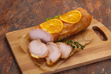 Chicken roll with orange