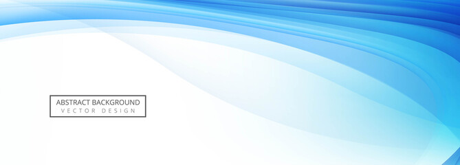 Blue wave template banner design