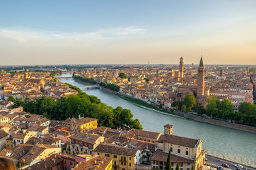 Sunset in Verona - obrazy, fototapety, plakaty