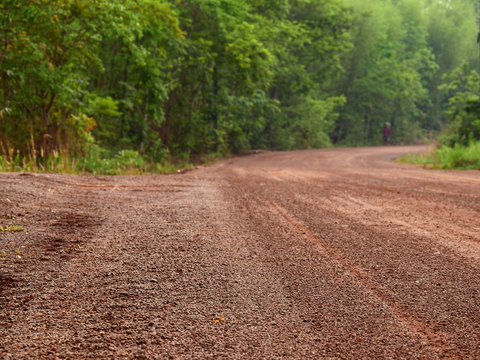 Red Dirt Road In Rural