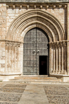 stone gothic church door entrance