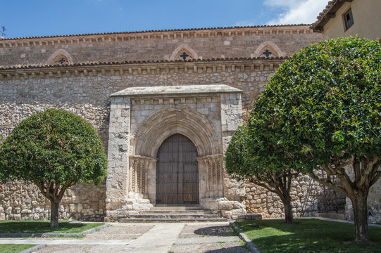 side facade of the church of San Felipe in Brihuega, province of Guadalajara. Castilla la Mancha. Spain.