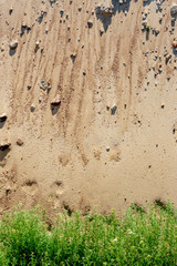 Pile of sand after construction