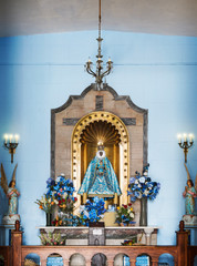 Kuba, Havanna-Regla;  Die schwarze Madonna, " Virgen de Regla ", Schutzpatronin von Havanna, in der Kirche Iglesia de Nuestra Senora de Regla.