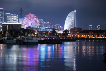 横浜みなとみらいの夜景